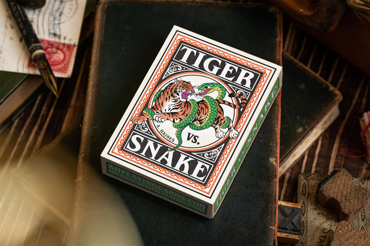 Tiger vs Snake Playing Cards - A.Haines