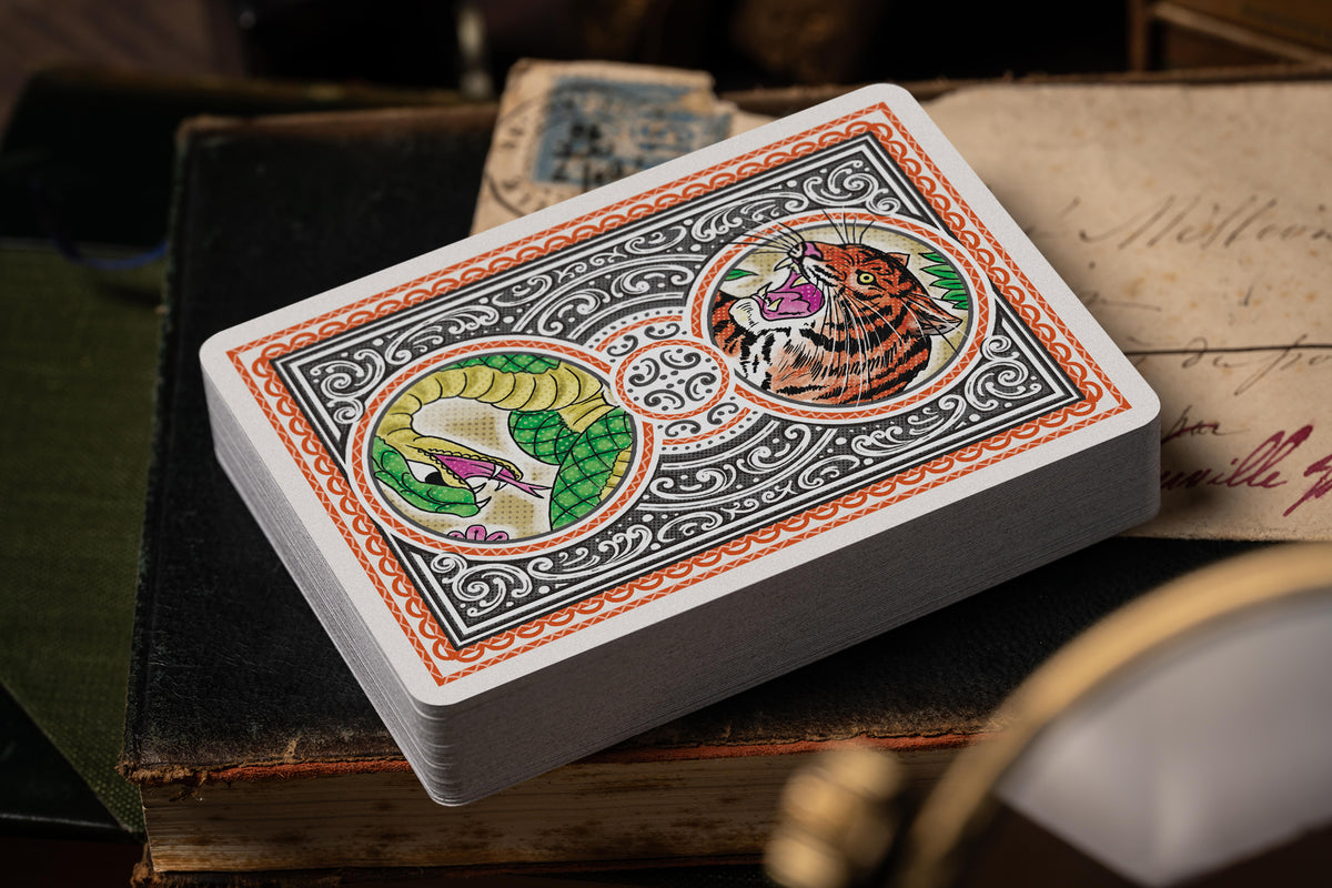 Tiger vs Snake Playing Cards - A.Haines