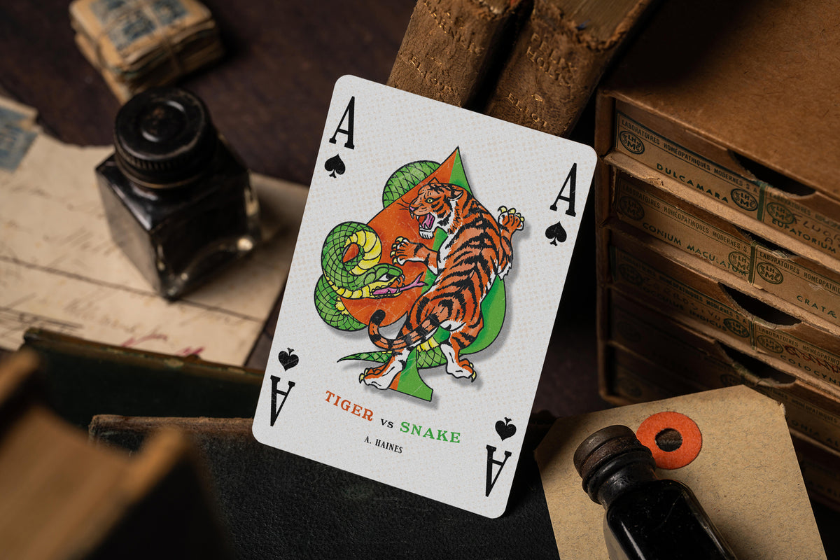 Tiger vs Snake Playing Cards - A.Haines