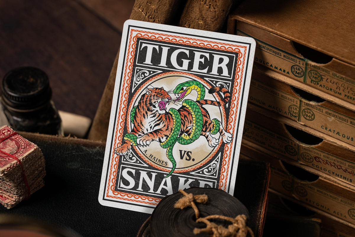 Tiger vs Snake Playing Cards - A.Haines