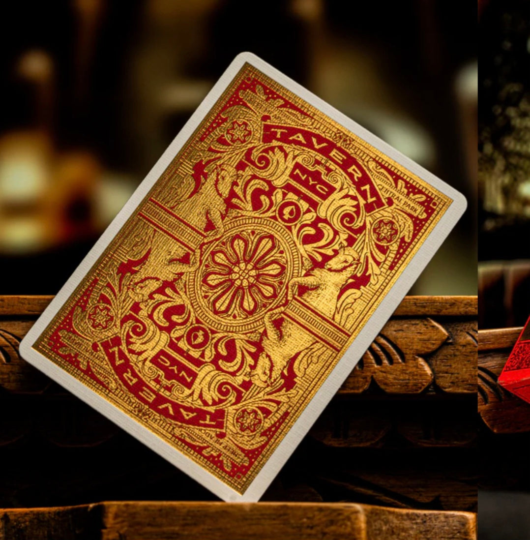 Tavern on the Green (Red Edition) Playing Cards - Theory 11