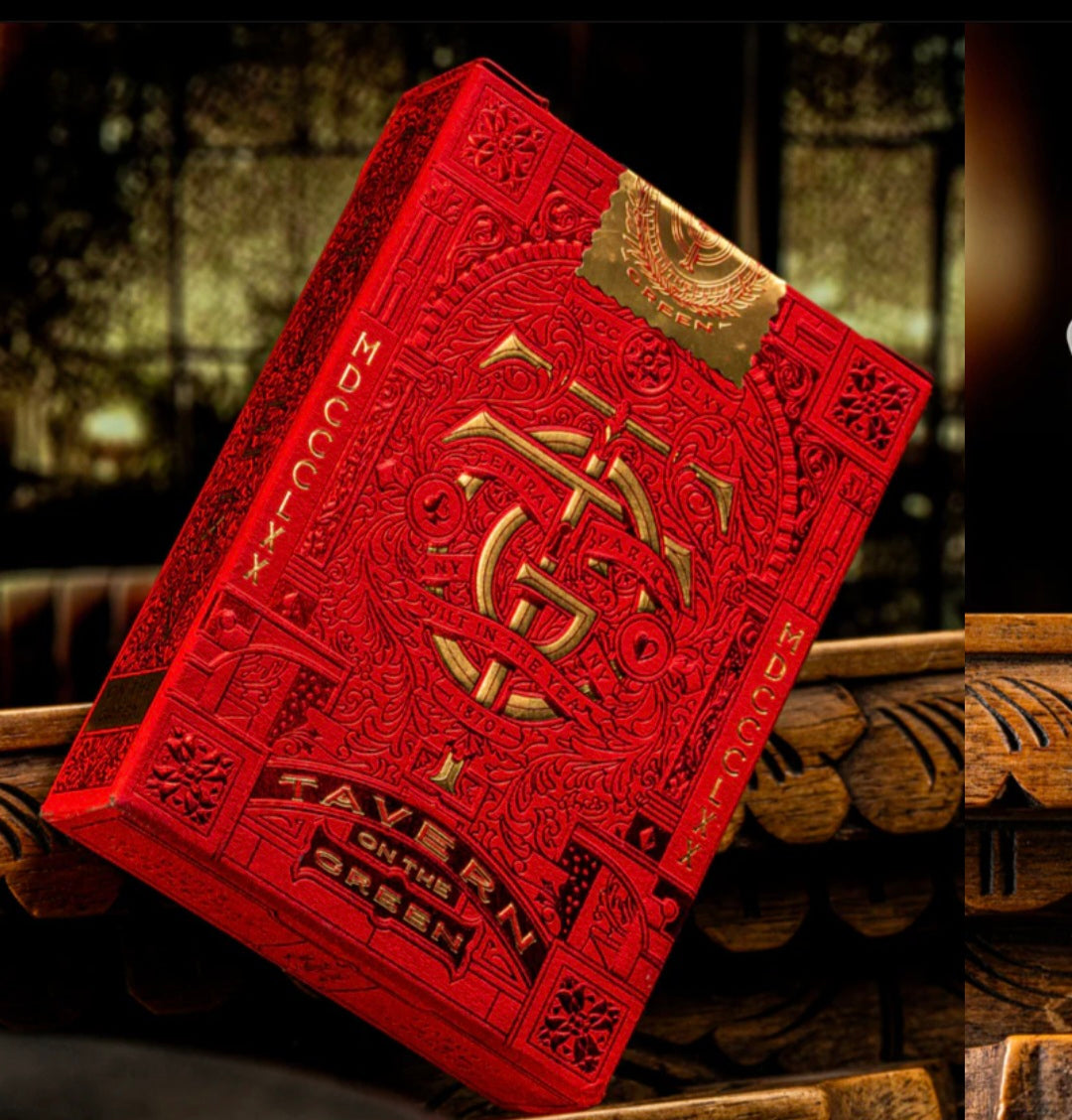 Tavern on the Green (Red Edition) Playing Cards - Theory 11