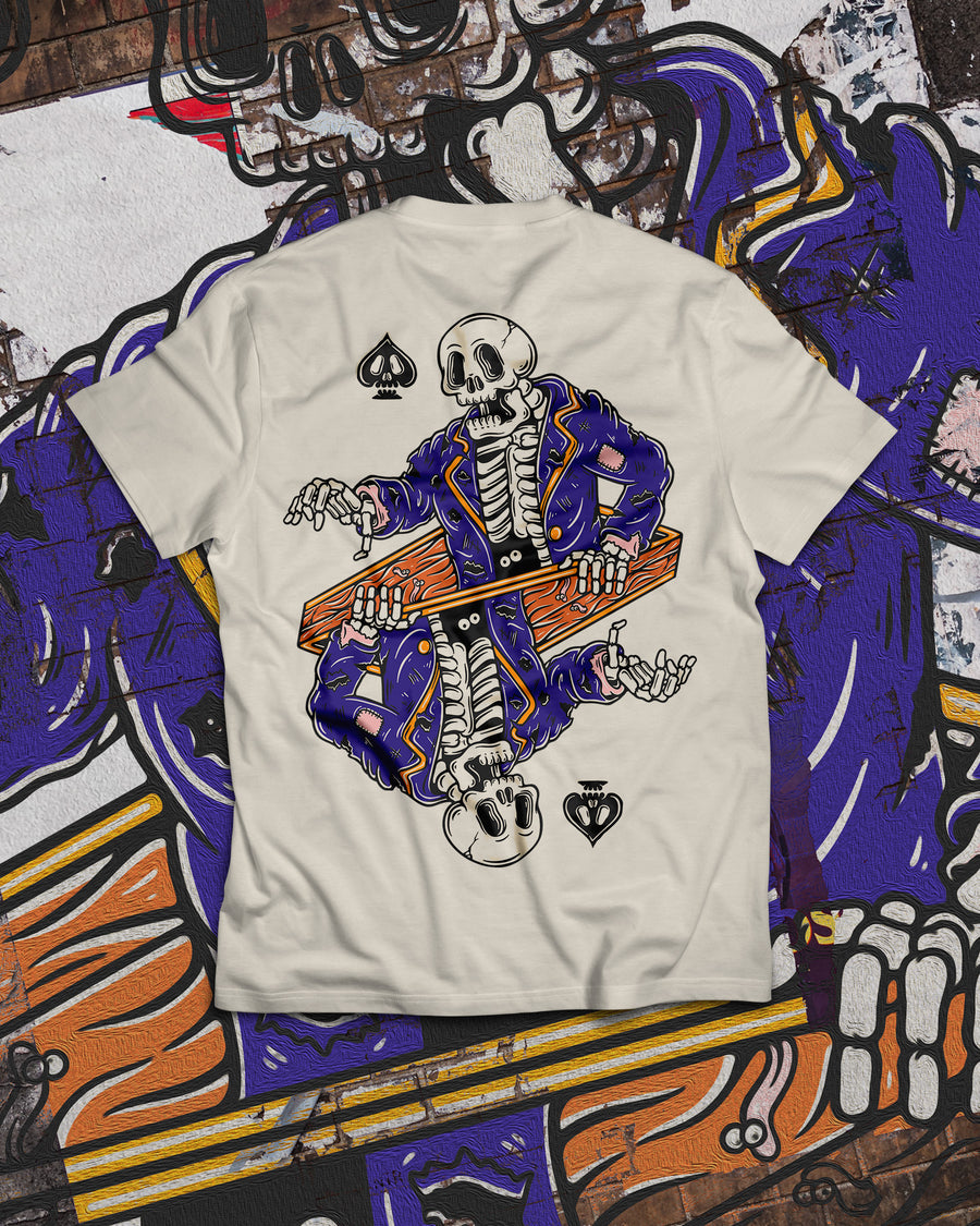 Skeleton Pocket + Large Back Print T-Shirt - Good Pals