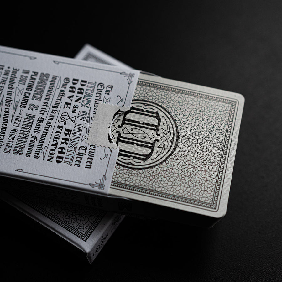 Smoke &amp; Mirrors 15th Anniversary Playing Cards - Black / White