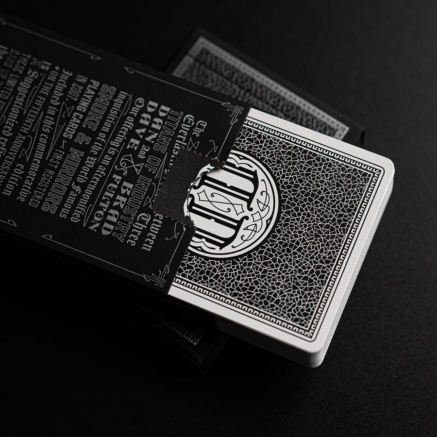 Smoke &amp; Mirrors 15th Anniversary Playing Cards - Black / White