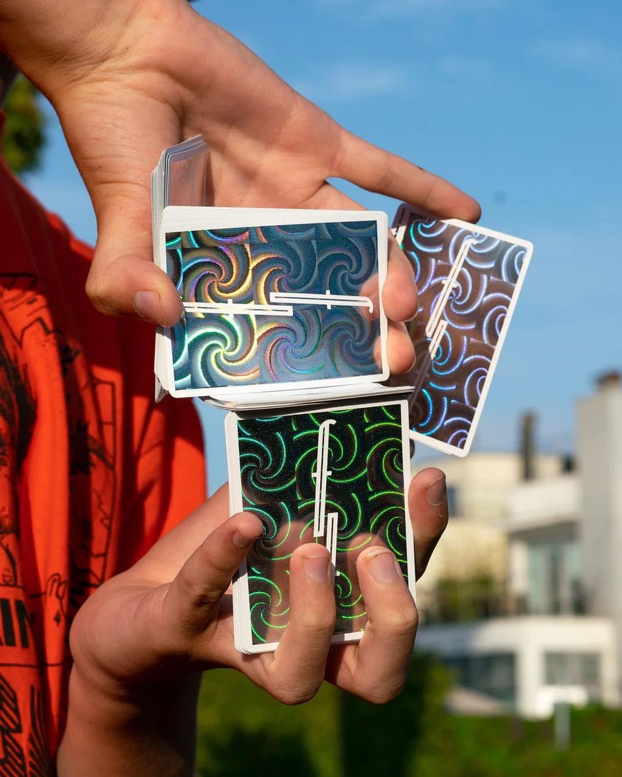 Holographic Spiral Fontaine Playing Cards