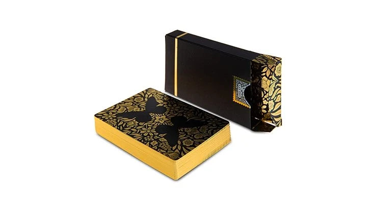 GILDED Black &amp; Gold Butterfly Playing Cards