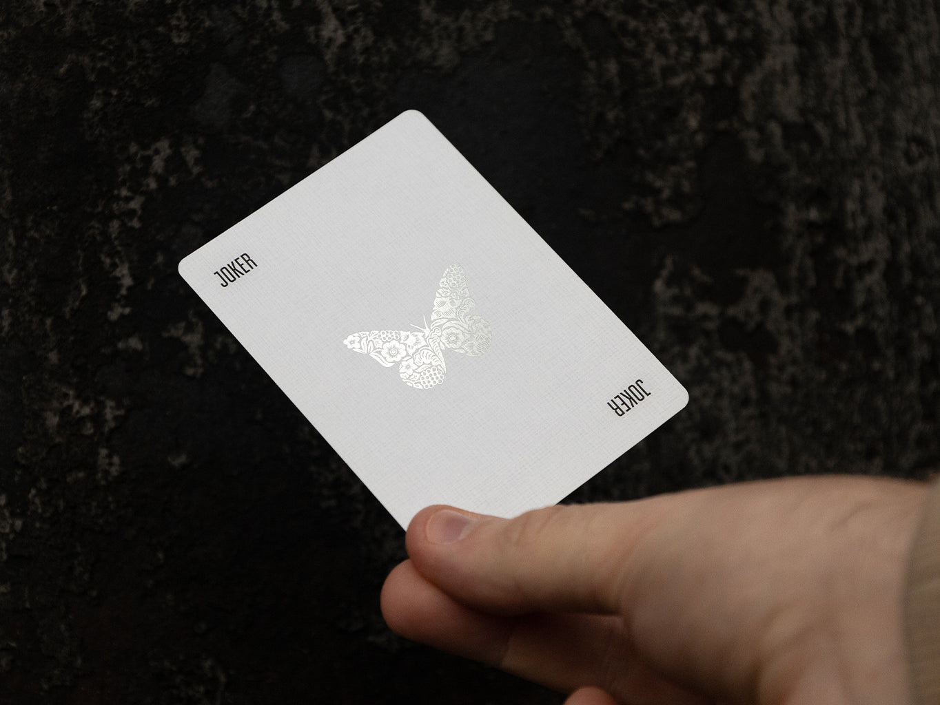 SILVER Butterfly Playing Cards Worker Edition