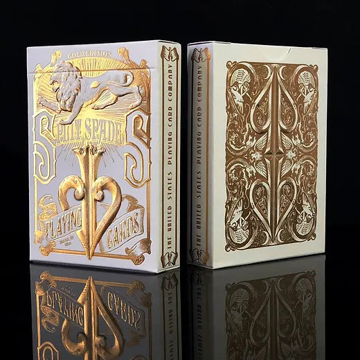 Gold Split Spades Playing Cards - David Blaine