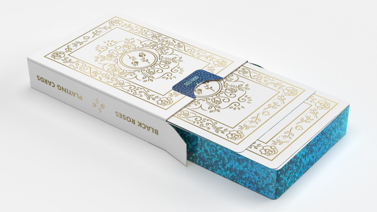 GILDED Black Roses White & Gold Foiled Playing Cards - Limited Edition of 100