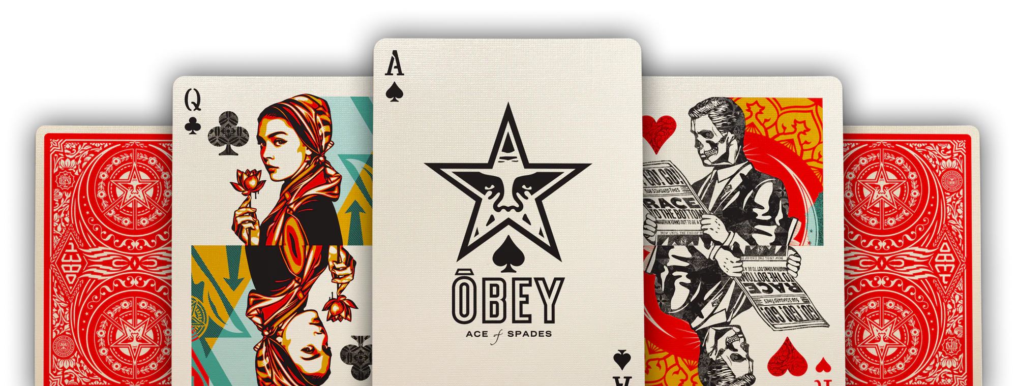 OBEY Playing Cards (Red) - Theory 11