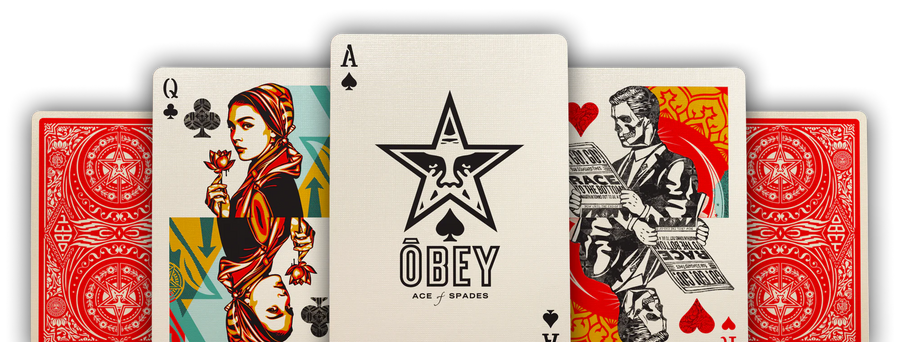 OBEY Playing Cards (Red) - Theory 11