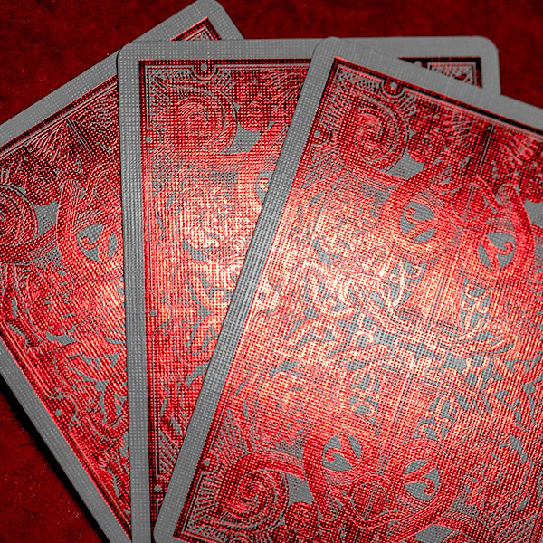 Red Metallic Gatorbacks Playing Cards - David Blaine Cards at The Card Inn