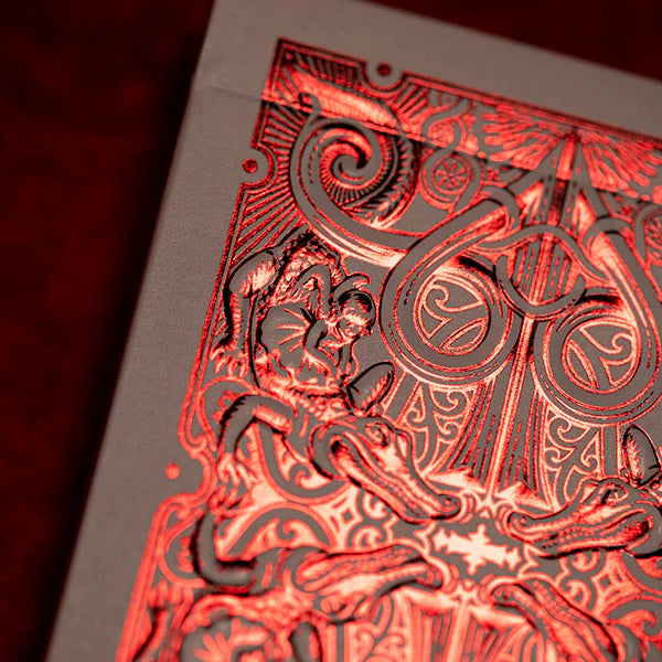 Red Metallic Gatorbacks Playing Cards - David Blaine Cards at The Card Inn