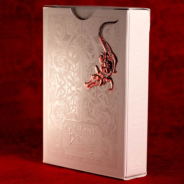 Red Metallic Gatorbacks Playing Cards - David Blaine Cards at The Card Inn