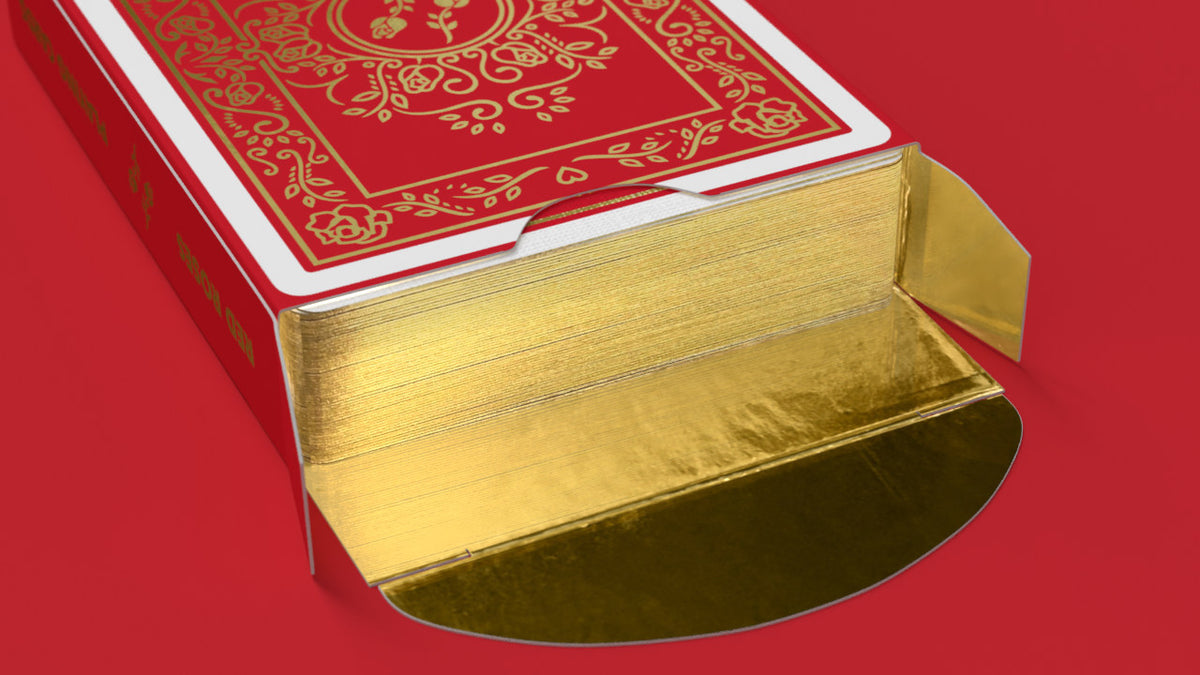 GILDED Red Roses Playing Cards - Limited Edition of 100