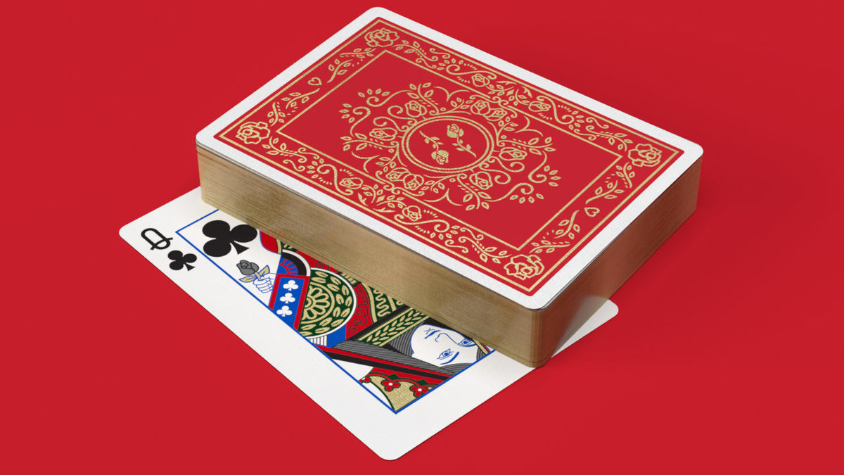 GILDED Red Roses Playing Cards - Limited Edition of 100