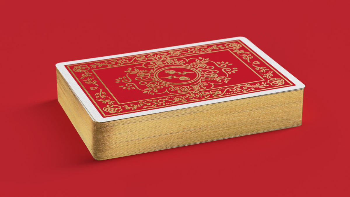 GILDED Red Roses Playing Cards - Limited Edition of 100
