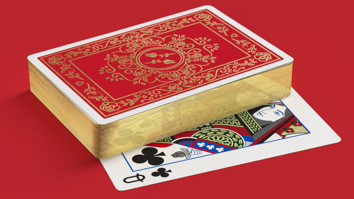 GILDED Red Roses Playing Cards - Limited Edition of 100