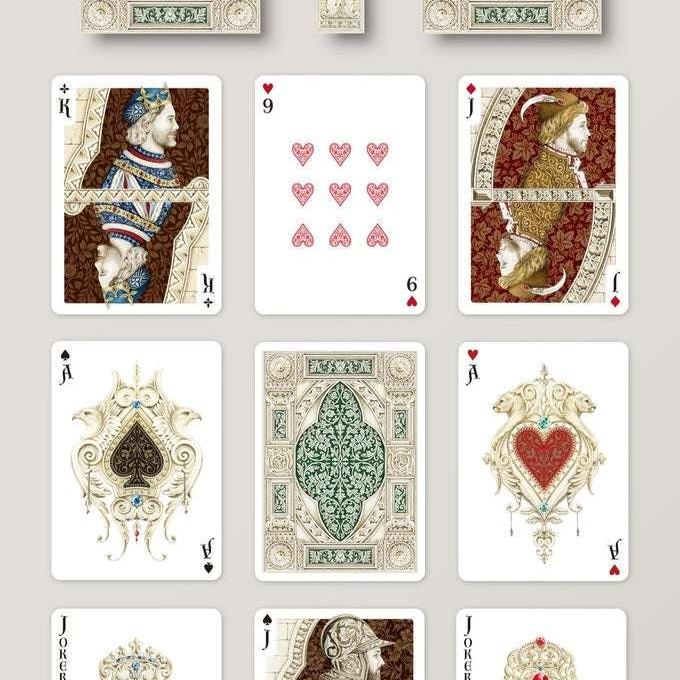 Kingdom (Green) Playing Cards