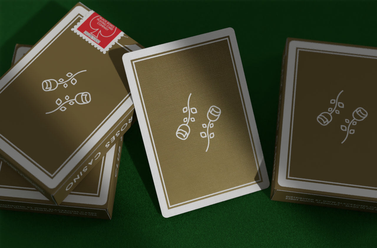 Black Roses Casino V3 Playing Cards (Gold)