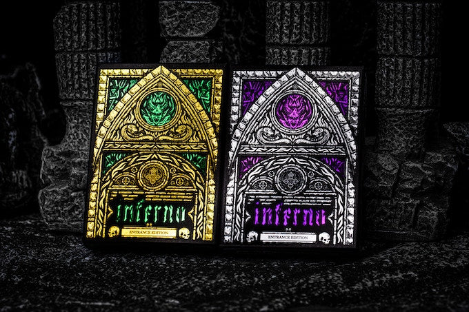 Inferno Playing Cards - Emerald Blaze