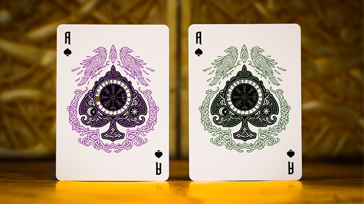 Gods of Norse Playing Cards - Olive Esse / Purple Royale