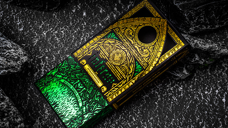 Inferno Playing Cards - Emerald Blaze