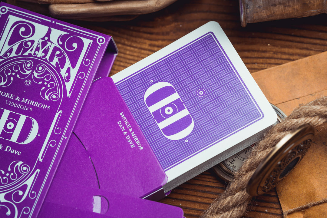 Smoke & Mirrors V9 Playing Cards (Purple) - Dan & Dave