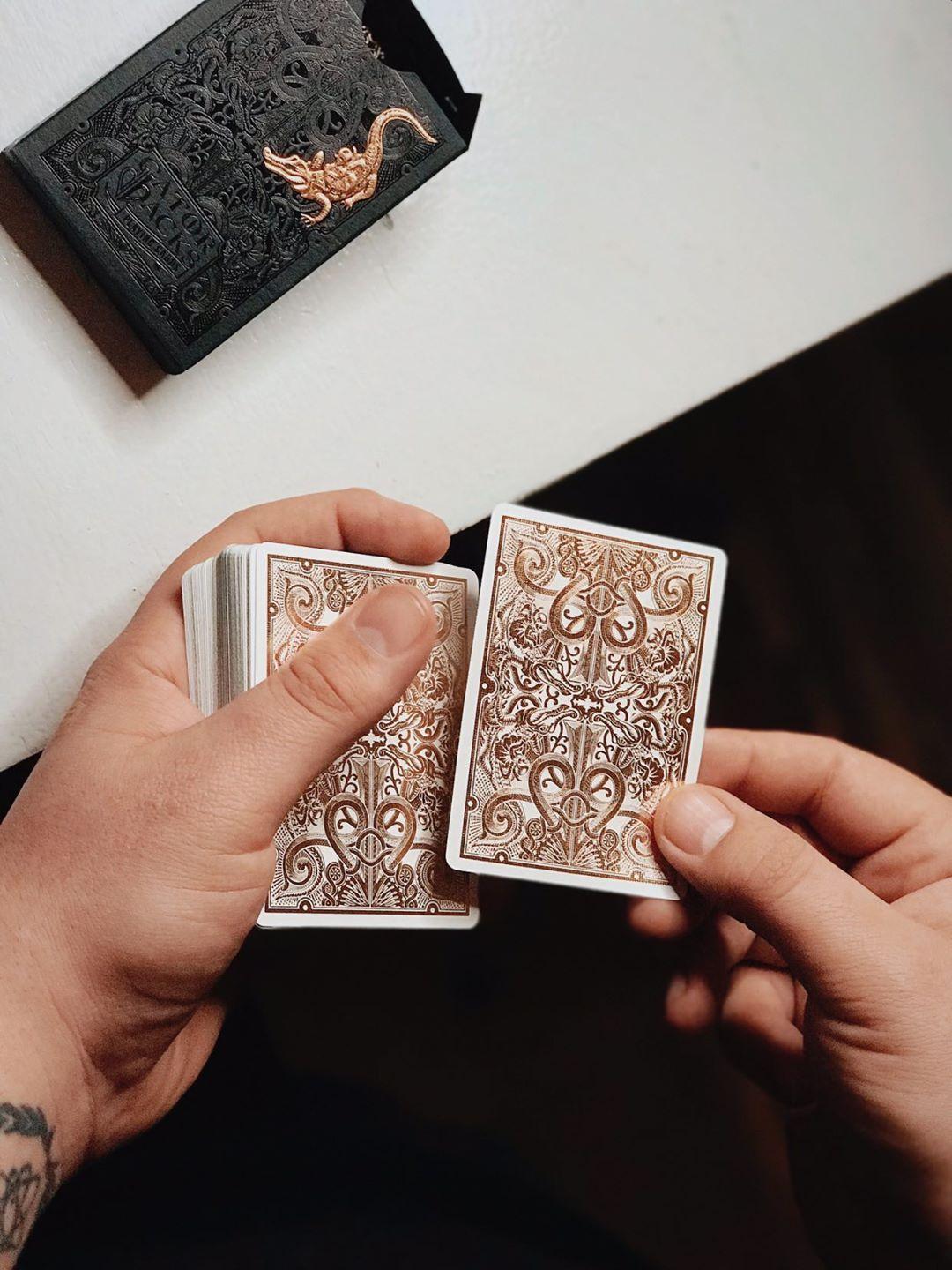 David Blaine Rose Gold Gatorbacks - Luxury Playing Cards at The Card Inn
